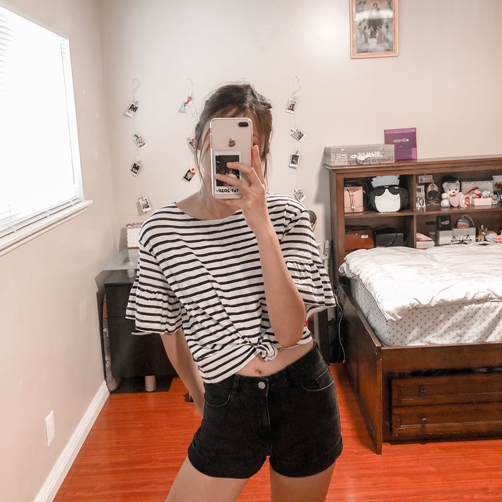 ✨Puffle striped top